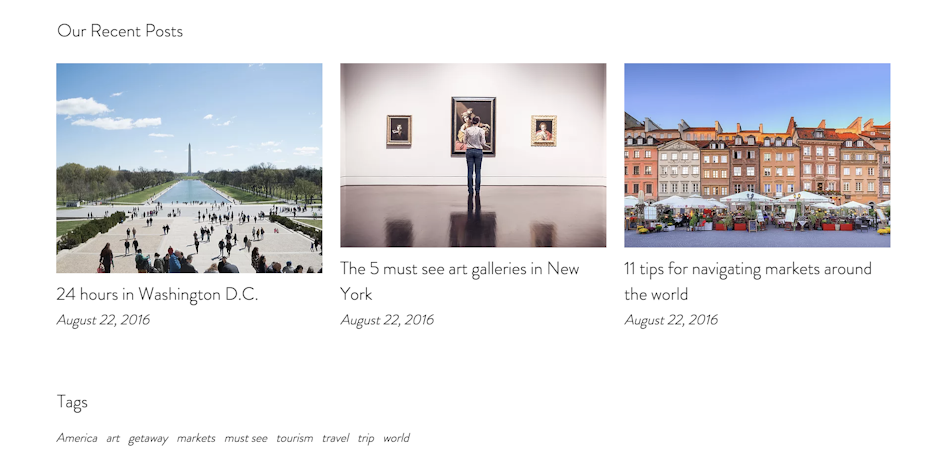 Wix ADI blog design result